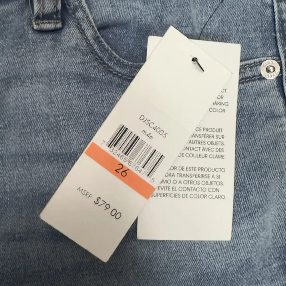 NWT Womens DKNY Sz 26 Jeans Williamsburg High Rise Flare Crop 25” Inseam NEW $79 - Picture 4 of 14